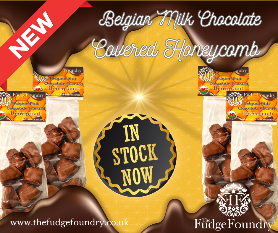 NEW !!   Belgian Milk Chocolate Covered Honeycomb -  (130g bag)