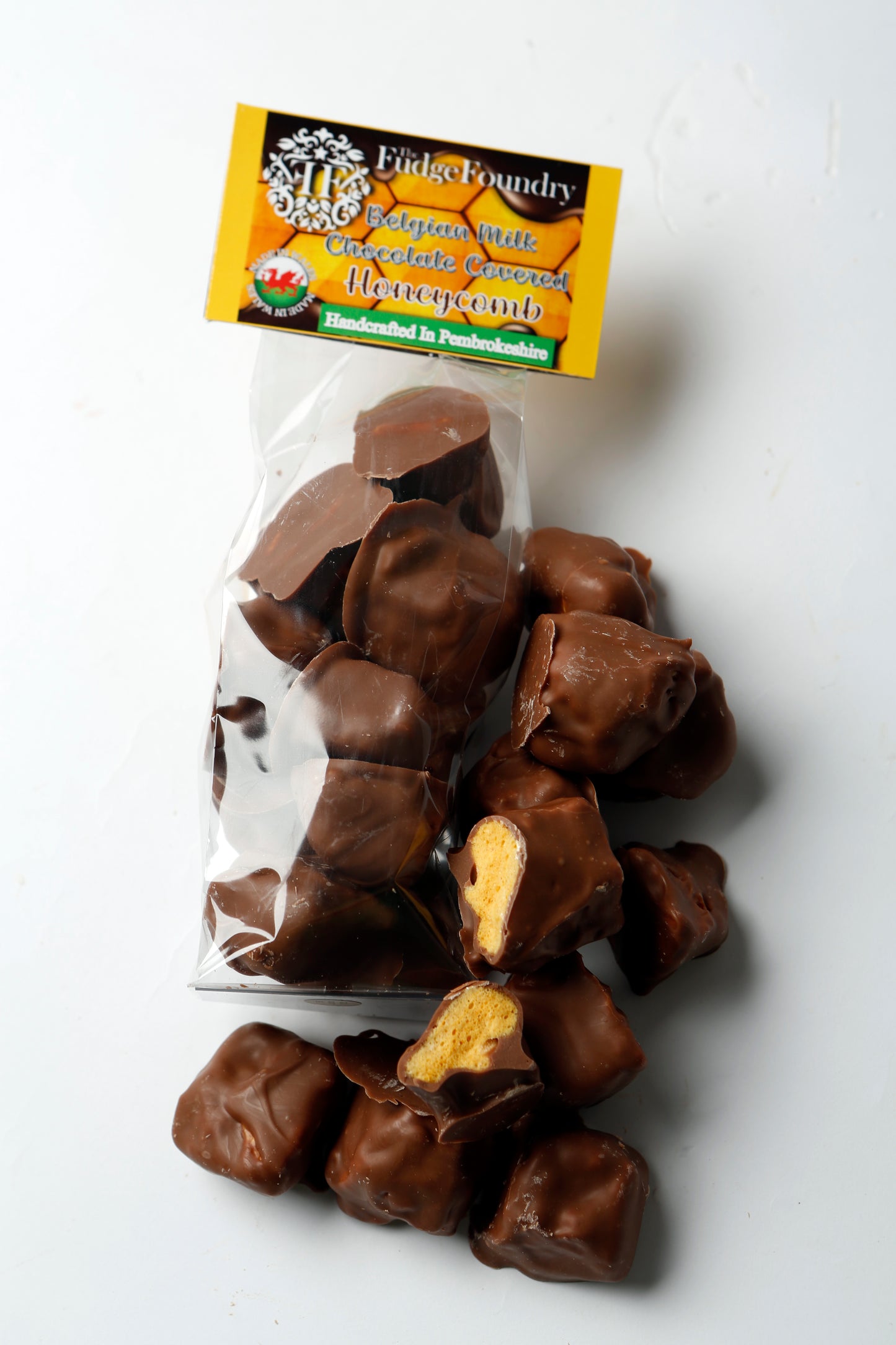 Belgian Milk Chocolate Covered Honeycomb -  (130g bag)