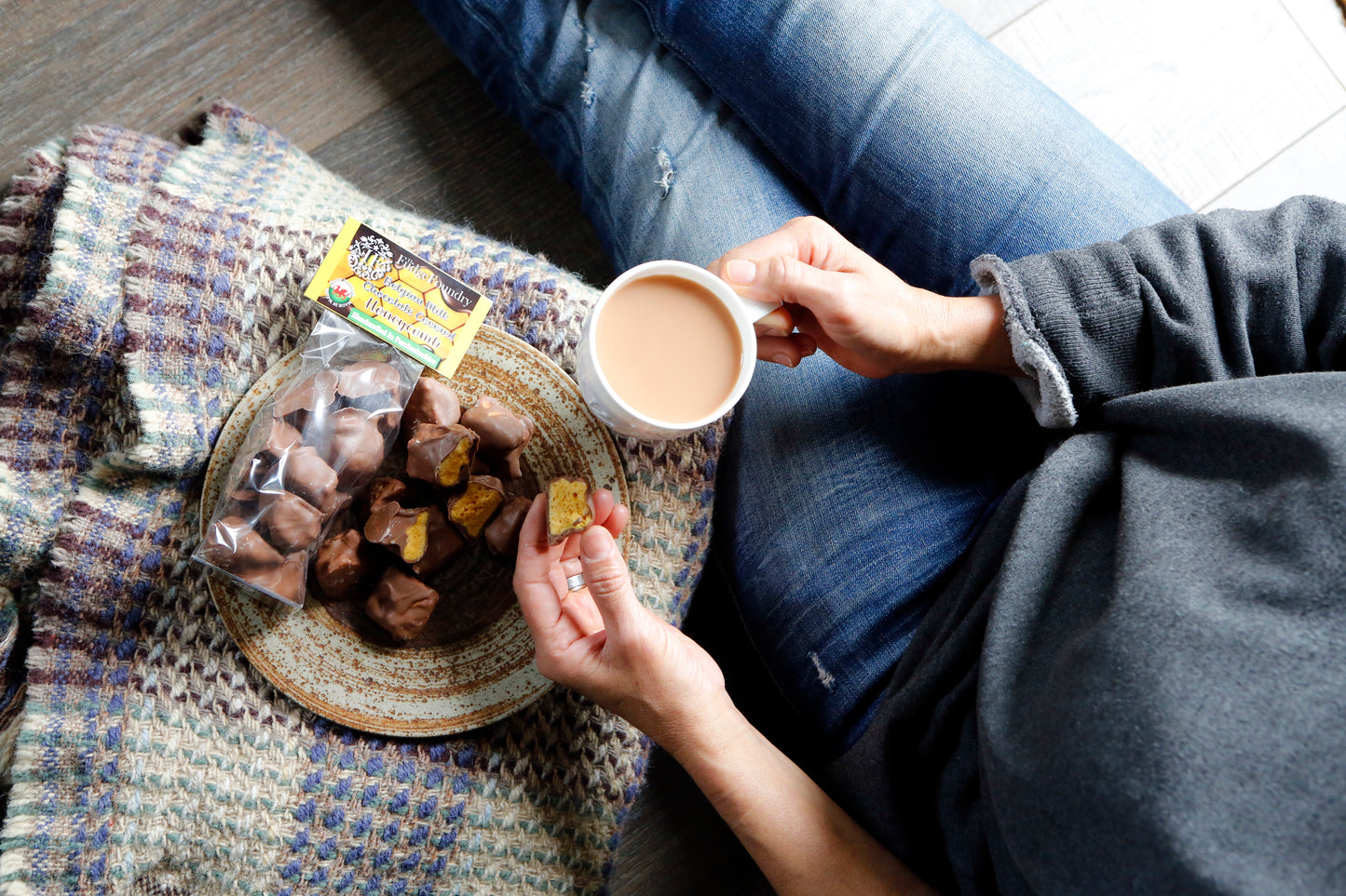 Belgian Milk Chocolate Covered Honeycomb -  (130g bag)