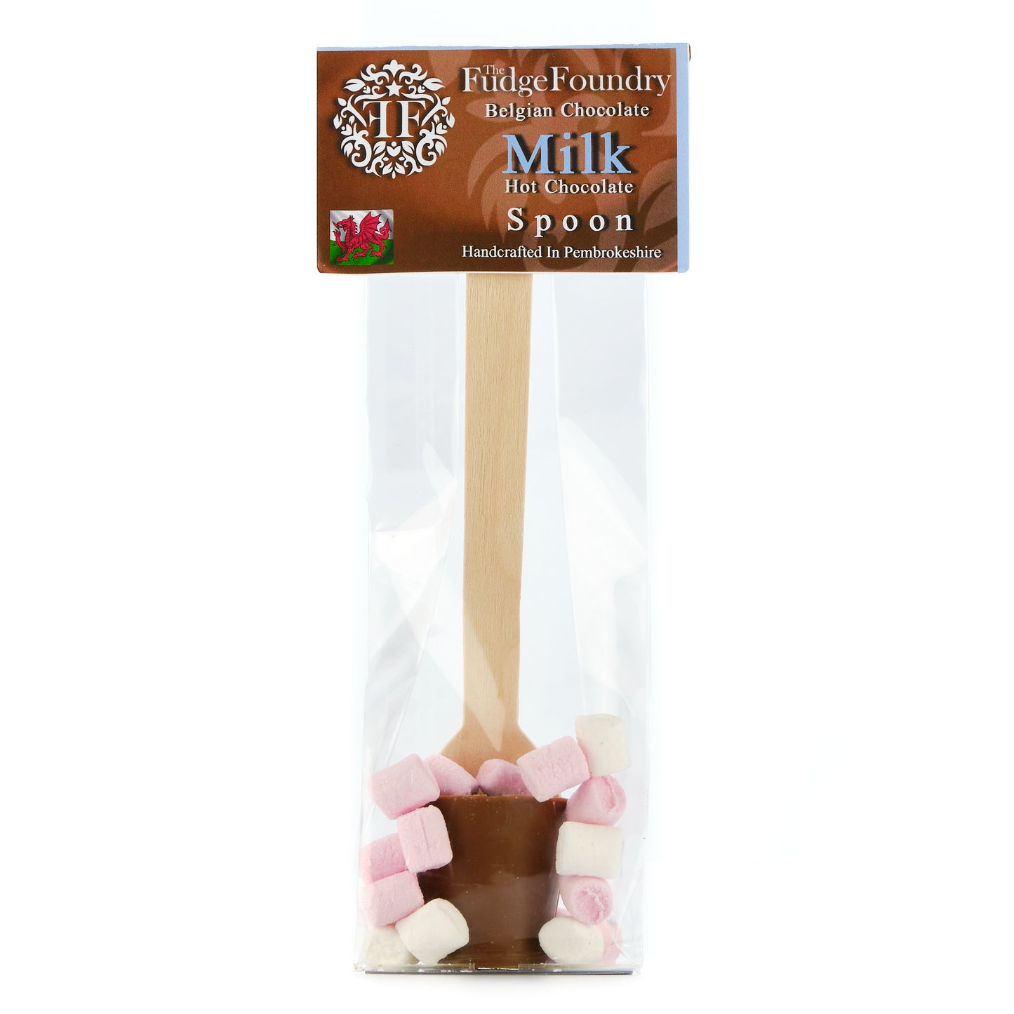 BELGIAN (MILK) CHOCOLATE - HOT CHOCOLATE STIRRER with Mini Marshmallows