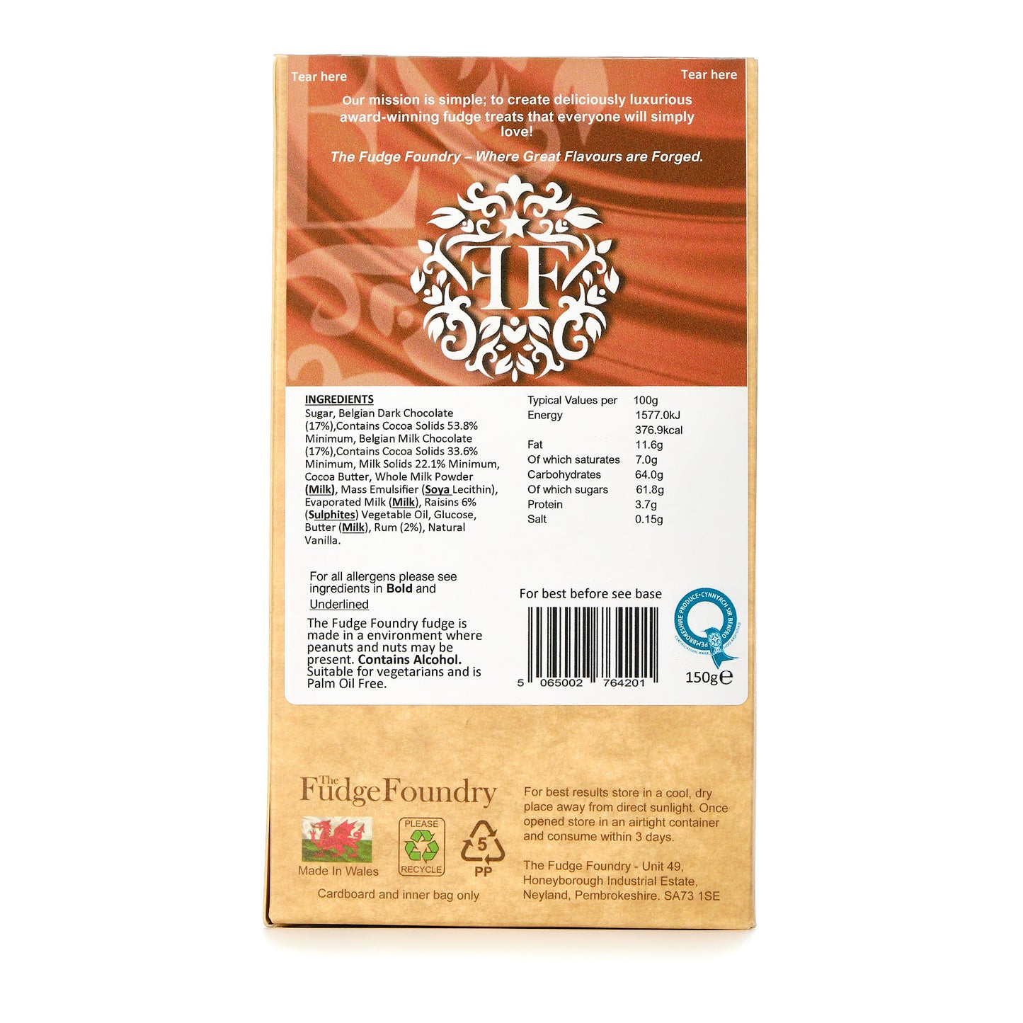 Rum and Raisin Fudge