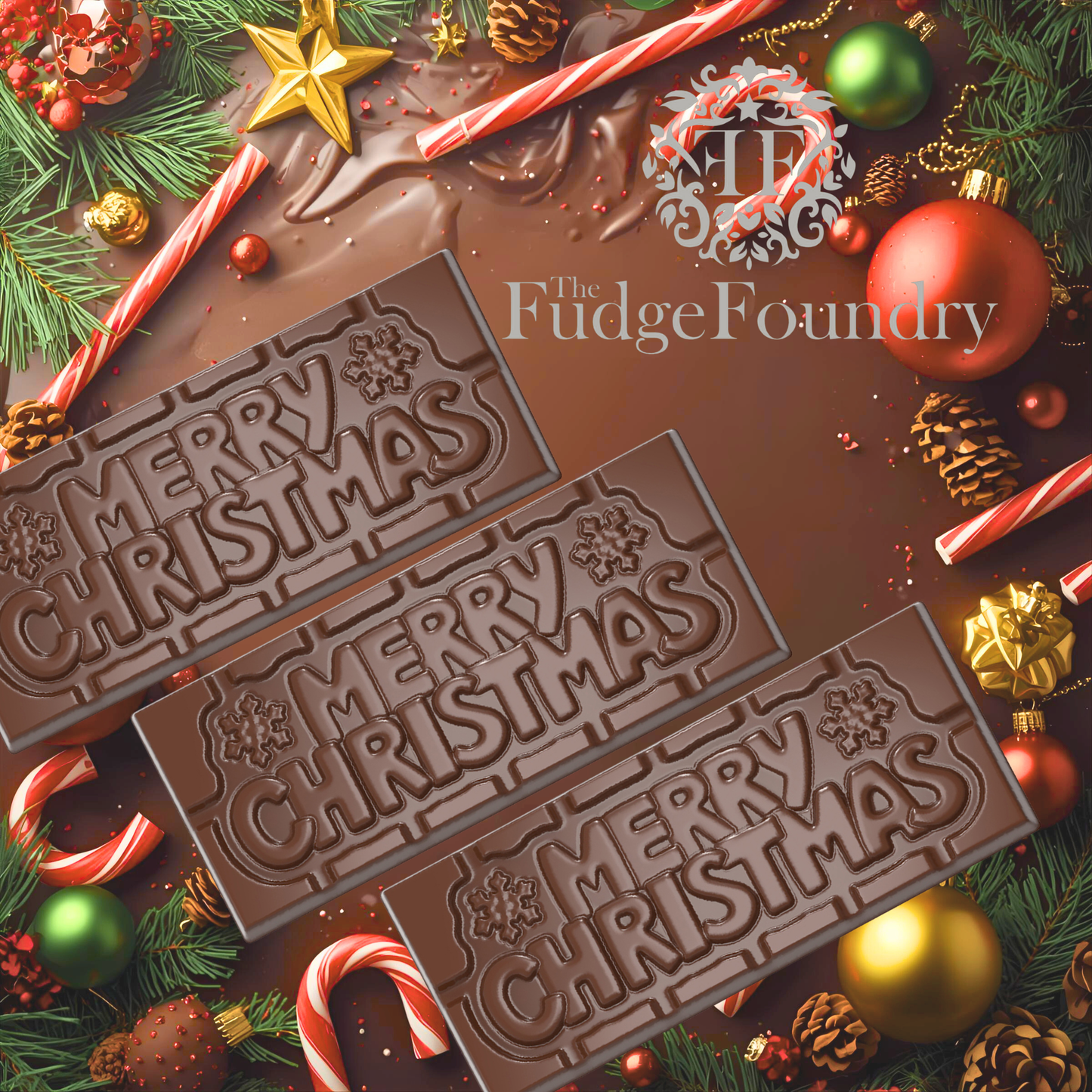 NEW!!  Belgian Milk Chocolate *Christmas Bar*