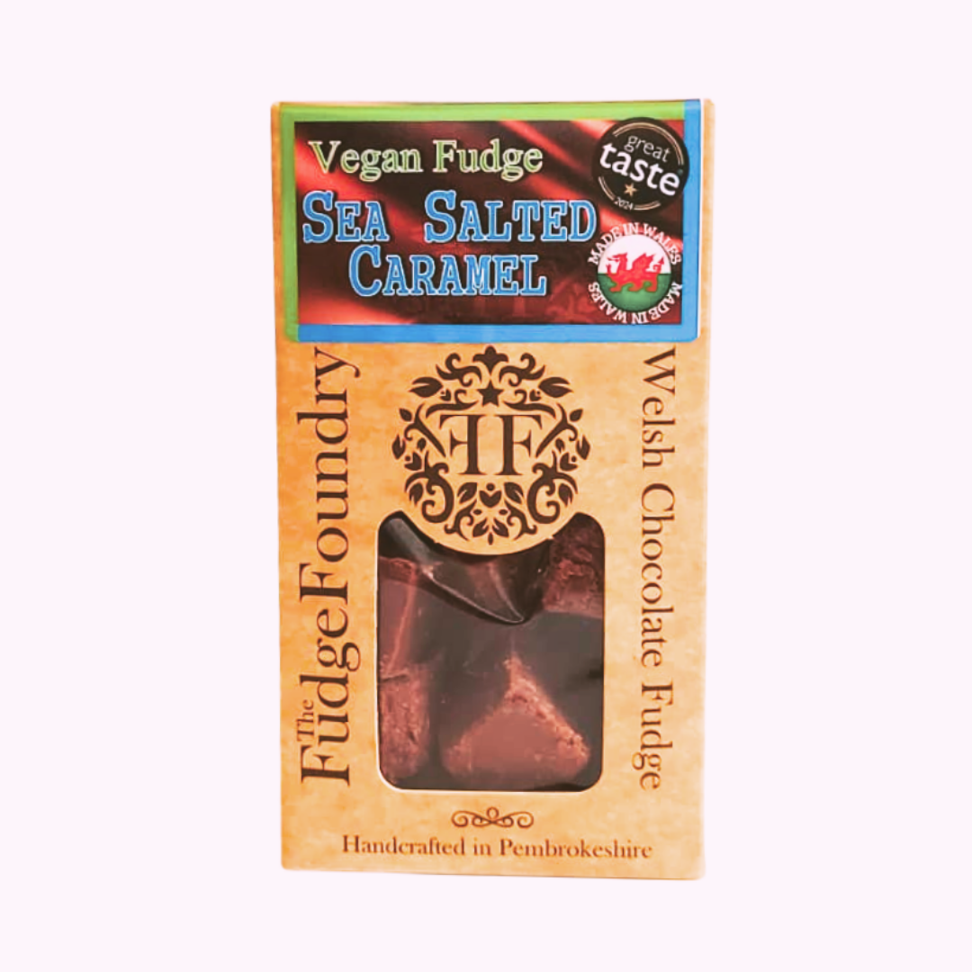 GREAT TASTE AWARD - WINNING "2024" VEGAN SEA SALTED CARAMEL FUDGE