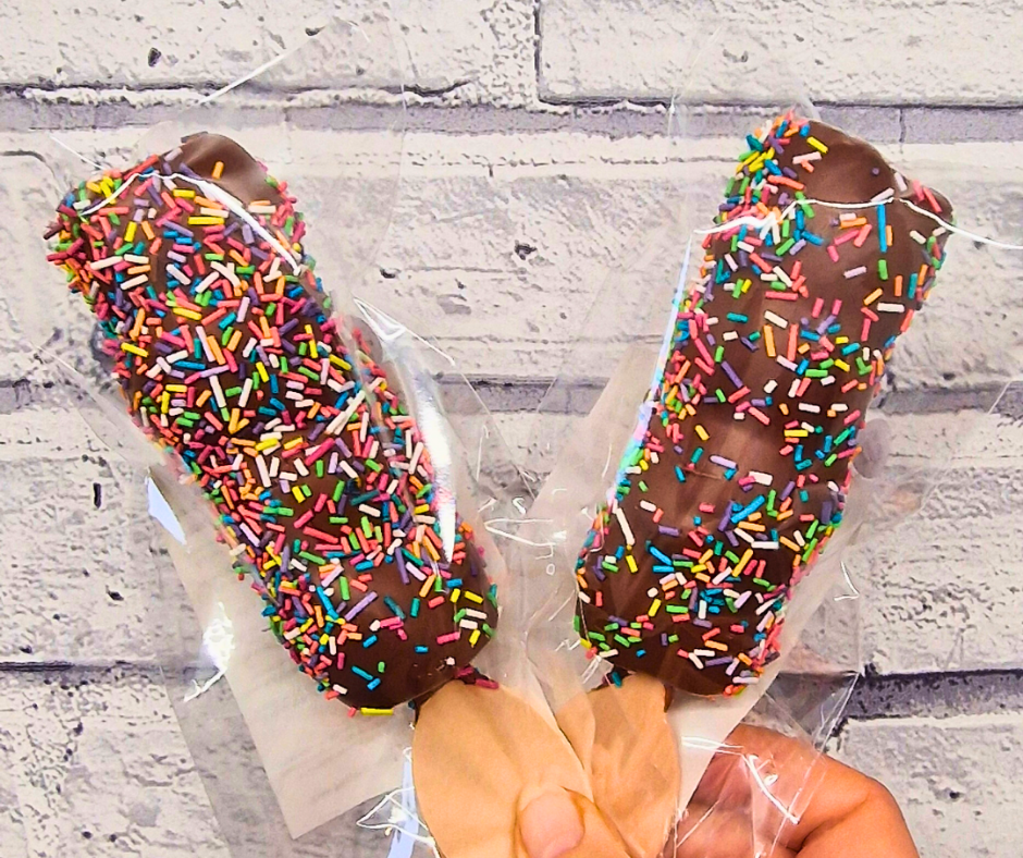 NEW!! Giant Belgian Chocolate-Covered Marshmallow Spoon – 4 Marshmallows
