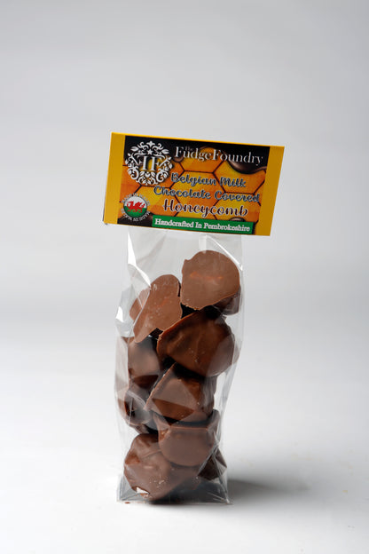 NEW !!   Belgian Milk Chocolate Covered Honeycomb -  (130g bag)