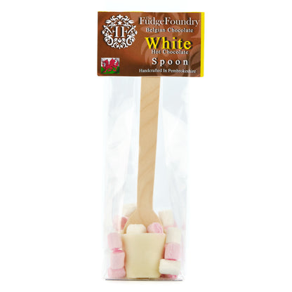 BELGIAN (WHITE ) CHOCOLATE - HOT CHOCOLATE STIRRER with Mini Marshmallows