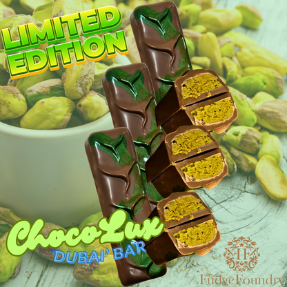 NEW! Limited Edition ChocoLux Dubai Bar – A Luxurious Pistachio & Chocolate Delight
