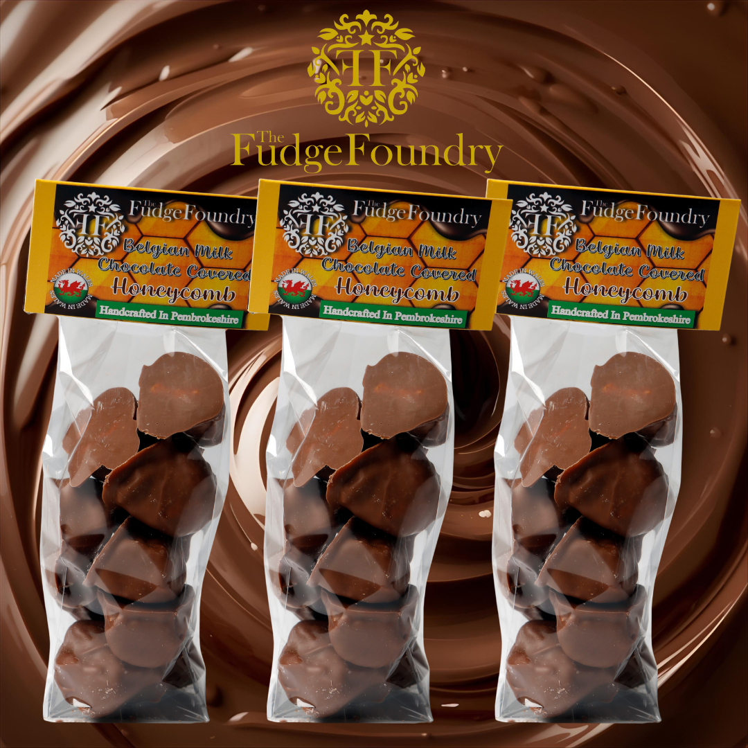 Belgian Milk Chocolate Covered Honeycomb -  (130g bag)