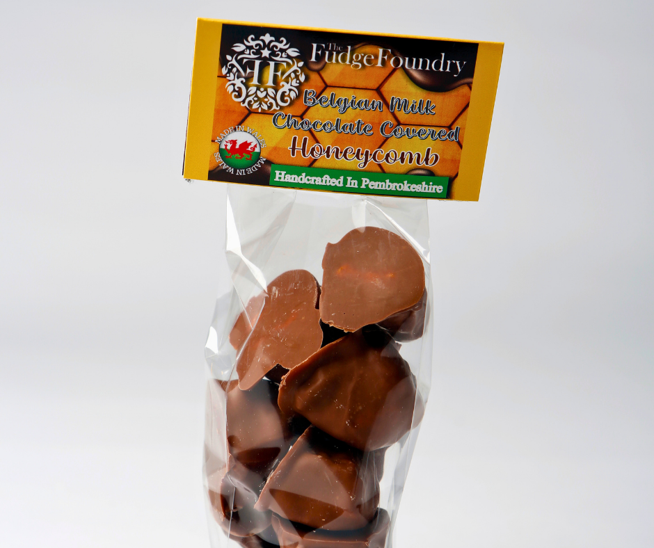 Belgian Milk Chocolate Covered Honeycomb -  (130g bag)
