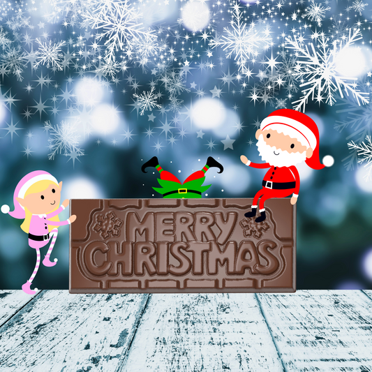 NEW!!  Belgian Milk Chocolate *Christmas Bar*