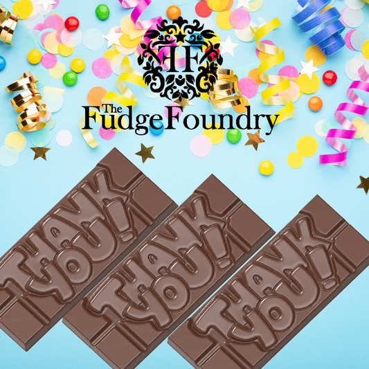 NEW!!  Belgian Milk Chocolate *Sentiment* Bars - 'THANKYOU'