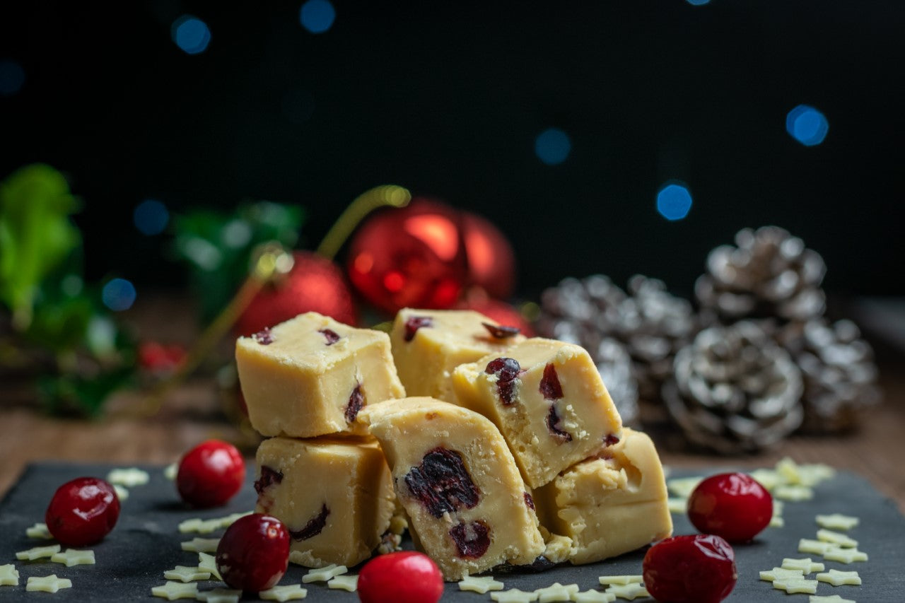 Limited Edition - Christmas Cranberry Fudge    SALE    SALE    SALE  JUST £2.50  A BOX(150G) WHILE STOCKS LAST....